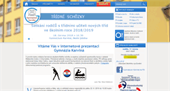 Desktop Screenshot of gym-karvina.cz