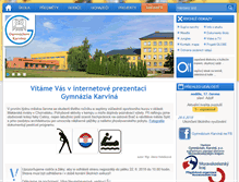 Tablet Screenshot of gym-karvina.cz